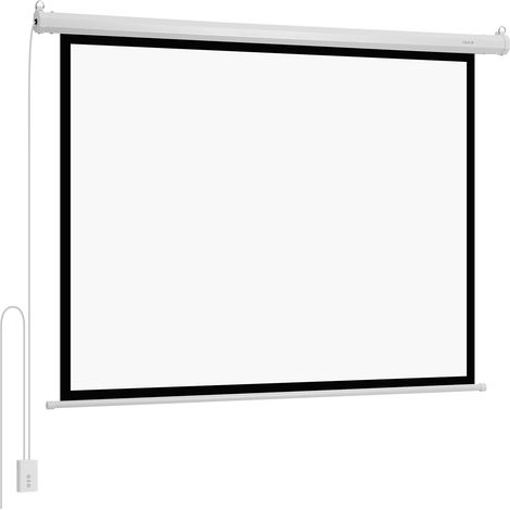Écran de projection motorisé 1829 mm 4:3 HD 1080p avec télécommande pour home cinéma bureau salle de cinéma. (1/5)