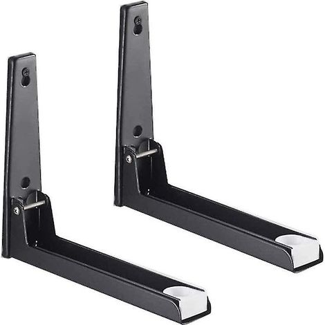 Set aus 2 Mikrowellenständern aus Edelstahl, Ständer mit ausziehbarem Arm, Wandmontage-Mikrowellenregal für die Küche (1/3)