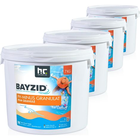 4x 7 kg BAYZID® pH Minus Granulat für den Pool