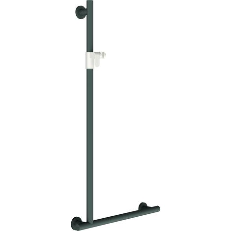 KWC AR Winkelgriff, MEDCARE, Edst., grau, 90 Grad, 600x1100x84 mm, Ausf. re, Br.H.