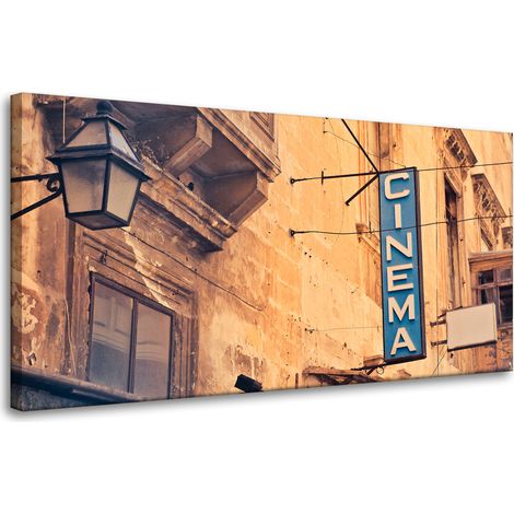 Leinwanddruck Vintage Retro Cinema Board 80x40