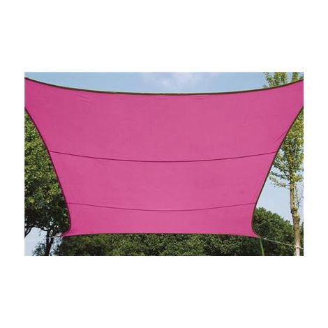 Voile solaire carré 3.6 x 3.6m fuschia (1/10)