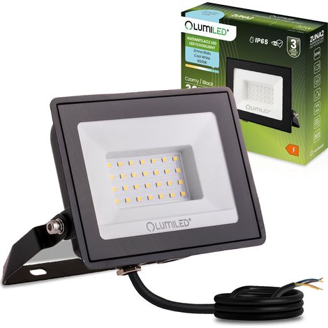 Faro LED ZUNA2 30W 2700lm 6500K IP65 Nero LUMILED