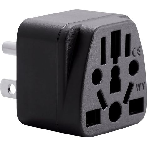 Reiseadapter für die USA, EU-, AU-, UK-, NZ- und CN-Steckeradapter (Typ B), US-3-poliger Schutzkontaktstecker, Euro-zu-US-Steckerkonverter, Netzstecker-Ladegerät (1 Stück)