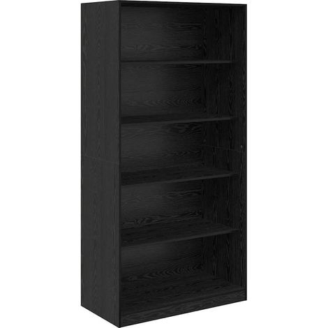 Maison Exclusive - Kleiderschrank mit Regal Schwarz Eichen-Optik