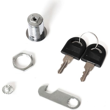 Serrure à came à barillet en alliage de zinc pour porte de boîte aux lettres, boîte à outils, tiroirs pour documents importants, camping-car, 25 mm / 0,98 po (1/5)
