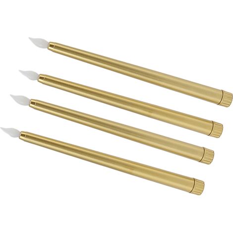 Bougies Coniques à LED Respectueuses de L'environnement, Bel éclairage Chaud, Bougie électriqueFlamme pour la Décoration du Festival, éclairage Longue Durée, Ensemble de 4 Pièces (1/5)