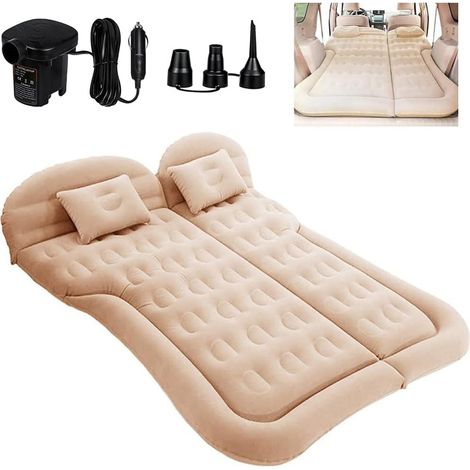 Matelas Pneumatique de Voiture SUV Multifonctionnel Pliant Siège Air d'auto Lit MPV Gonflable de Siège Arrière Lit Voiture pour Camping Piscine Plage Voyages (1/3)