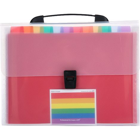 Classeur À Pochettes Extensible - Pour Documents A4 Et Lettre - Avec Poignée Et Fermoirs - 1 Pièce (1/5)