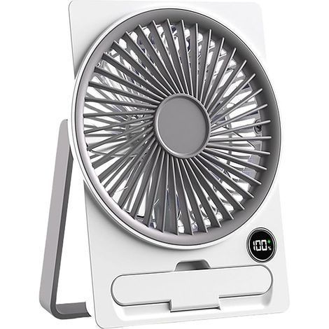 Ventilateur de Bureau avec de téléphone, Petit Ventilateur Puissant, adapté à la Chambre d ' et Dispositif de Refroidissement de téléphone de Voyage. (1/5)