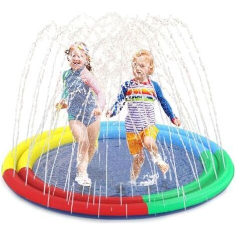 Pataugeoire Enfant d'Extérieur Tapis D'Arrosage pour Et Chiens - Jeu Antidérapant Été Adultes Animaux (1/4)