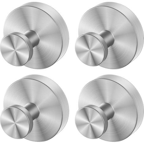 Set van 4 zuignaphaken voor keuken en badkamer, herbruikbare handdoekhouder met zuignap, boren niet nodig, sterke multifunctionele muurhaken voor badkamer. (1/4)