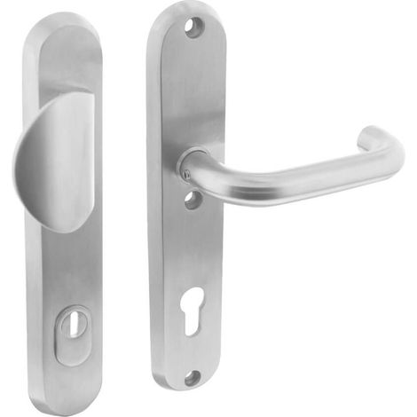Ferrures de porte d’entrée Vurano protection anti-traction ovale PC 92mm acier inoxydable - 0035.378349 (1/2)