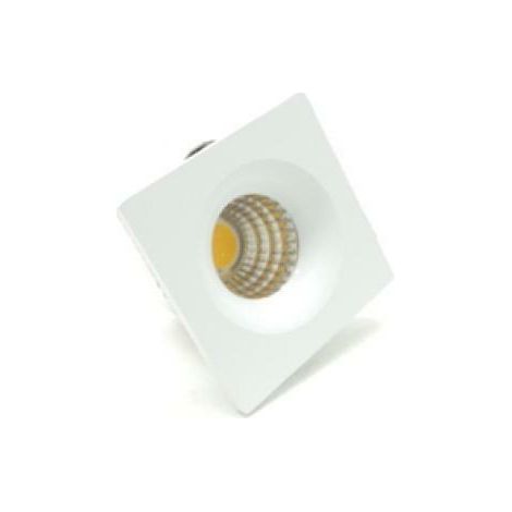 Mini faretto led da incasso 3w quadrato 38mm cob incluso trasformatore led driver kit 5 pezzi 3000k