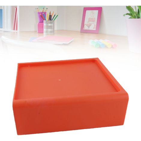 [Boîte de rangement de bureau] avec design à tiroir et forte capacité portante - Organiseur de bureau et boîte de rangement pour stylos et petits objets orange (1/5)
