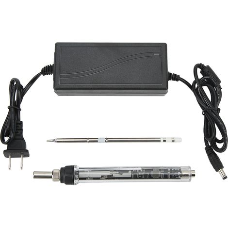 Fer à souder électrique numérique T12 0.91 pouce, affichage digital, acier inoxydable portable, pour soudure 100‑240V prise US (1/5)
