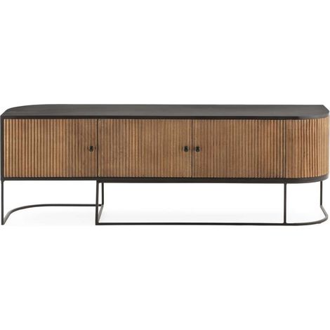 Mueble televisión modelo Boris 3 puertas acabado madera de mango, 160cm(ancho) 55cm(alto) 40cm (largo) (1/3)