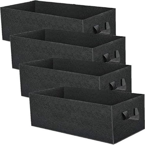 Bolsas de cultivo para plantas，Macetas de cultivo de tela no tejida，Para el cultivo de plantas，50 x 30 x 20 cm，Negro (1/5)