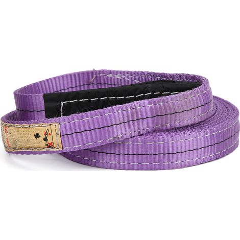 Élingue de levage en polyester 5 m x 30 mm, élingue de levage pour grue industrielle, violette (1/5)