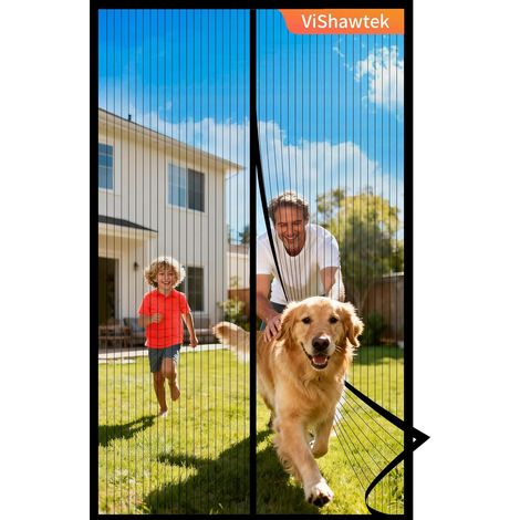 Moustiquaire Porte Fenetre Sans Percage Magnetique 100x220cm (1/5)