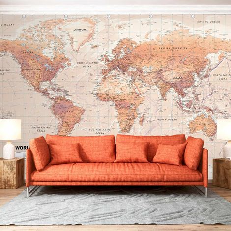 Papier peint adhésif Orange du monde - 245 x 175 cm (1/4)