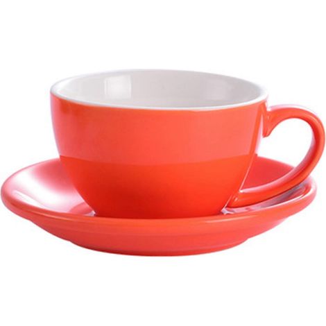 Set aus Porzellantassen und Untertassen, geeignet für Cappuccino, wiederverwendbares Tassenservice für den Morgentee, ideal für Partys zu Hause. (1/5)