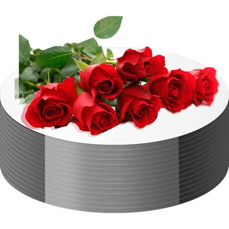 Lot de 10 décorations de table rondes en acrylique pour décorations de table - Bougeoirs miroir pour mariage, Noël, miroir mural - Décoration de fête (20 cm, 25 cm) (1/5)