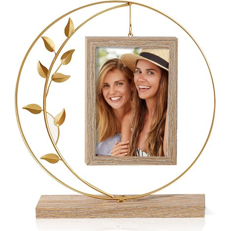 Cadre Photo Personnalisé Verre Double Haute DéFinition et MéTal de Haute Qualité,Peut Contenir 2 Photos, Cadeau Photo pour Maman,Cadeau Grand Mere