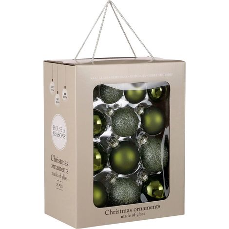 Mica Decorations Ensemble de boules de Noël Brun foncé H7xl7xL7cm (1/2)