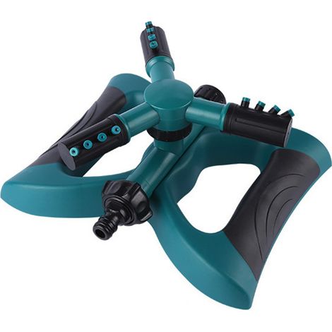 Aspersor automático giratorio de 360° para césped, ángulo y alcance ajustables, herramienta de jardinería para el jardín. (1/5)