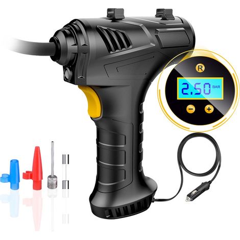 APEX Gonfleur de pneus sans fil, compresseur d'air, batterie rechargeable USB 12 V, pompe à pneus portable 150 PSI (1/5)