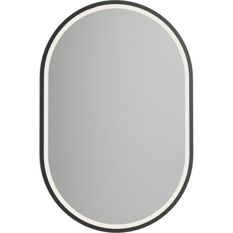 BERNSTEIN - Miroir oval éclairage LED détecteur de mouvements et fonction anti-buée, cadre aluminium - 8144-2.0 - 40x60cm (1/5)