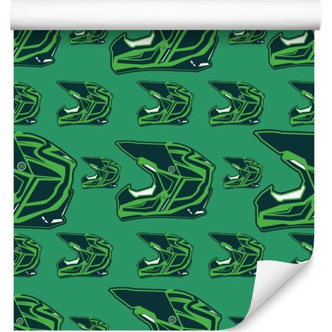 Papier peint motif casques pour salon et chambre 50x1000 cm (1/5)