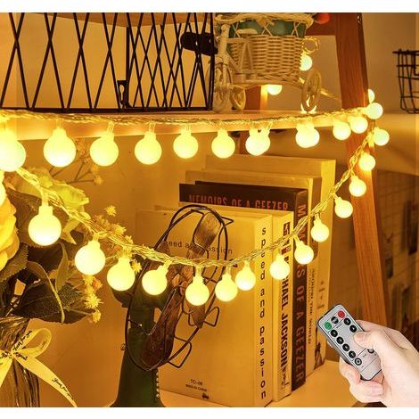 Waterproof Battery Operated String Lights, 5M/50 LED Battery Operated Christmas Decoration (Warm White) (1/5)