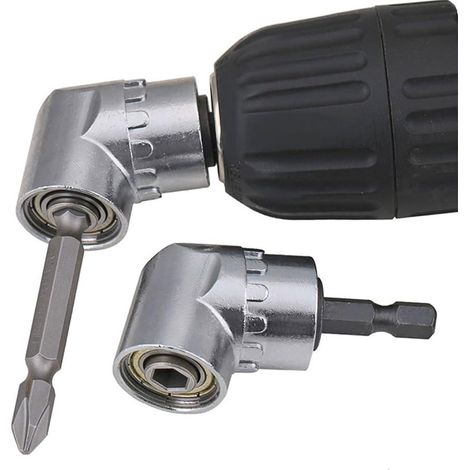 CCYKXA Tournevis Porte-Adaptateur 105 Degrés Perceuses à Angle Droit Pilote et Adaptateur Renvoi d'angle pour Visseuse Hexagonal 1/4 '' Accessoires pour Tournevis, 6,35MM