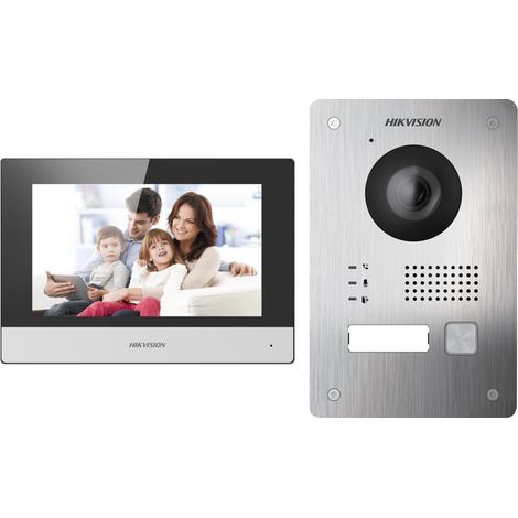 Kit de videoportero - Tecnología 2 hilos con TCP/IP & WiFi - Placa y monitor Permite más de un monitor - Firmware de fácil configuración sin red - App móvil con P2P - Montaje sobre superficie o en