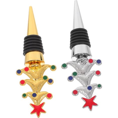 2 bouchons vin décoratifs - étanche - sapin de Noël - métal (1/5)
