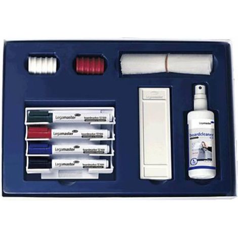 Legamaster STARTER Kit 7-125000 Marcatore per lavagna bianca Nero, Blu, Rosso, Verde compresa la gomma per cancellare, (1/5)