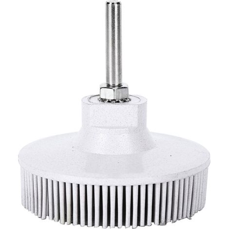 Spazzola a disco elettrica in smeriglio e gomma, spazzola abrasiva per sbavatura e lucidatura, mola per gioielli, legno e metallo (7,5 cm, bianco) (1/4)