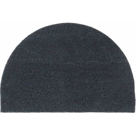 Fußmatte Dunkelgrau Halbrund 40x60 cm Kokosfaser Getuftet
