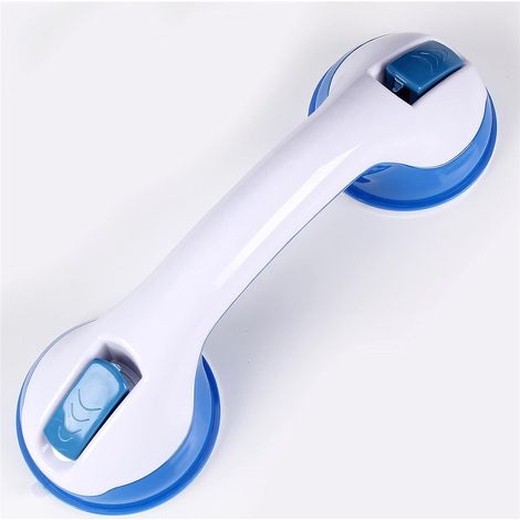 Poignée de bain à ventouse Super Grip, barre d'appui de salle de bain, poignée de porte antidérapante, tirette de rampe d'assistance pour salle de bain, douche, armoire, bleu foncé (1/5)