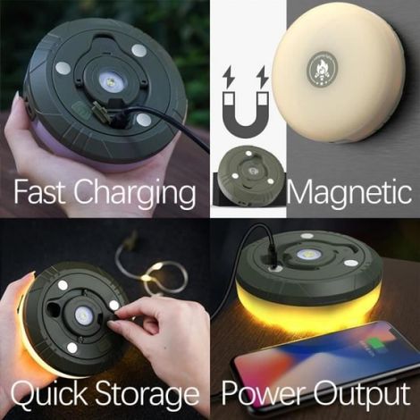 Guirlande Lumineuse - 8 M - Rechargeable USB Type-C - Etanche IP44 - Pour Camping Extérieur - 1 Piece (1/4)