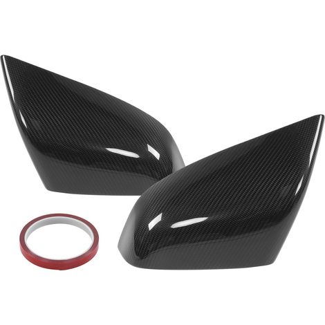 Paire de coques de rétroviseurs extérieurs en fibre de carbone sèche brillante pour TESLA MODEL S 2012-2021 (1/5)