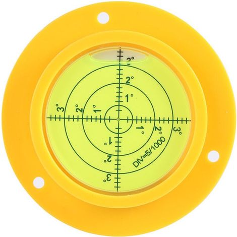 Lntyq Niveau à bulle circulaire rond haute précision 90 mm avec trous de montage pour camping-car (1/5)