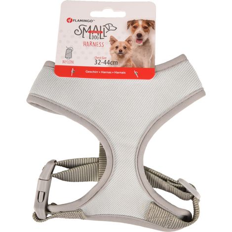 Harnais Small dog S cou 24 cm corps réglable de 32 à 44 cm vert pour chien. - Flamingo (1/3)