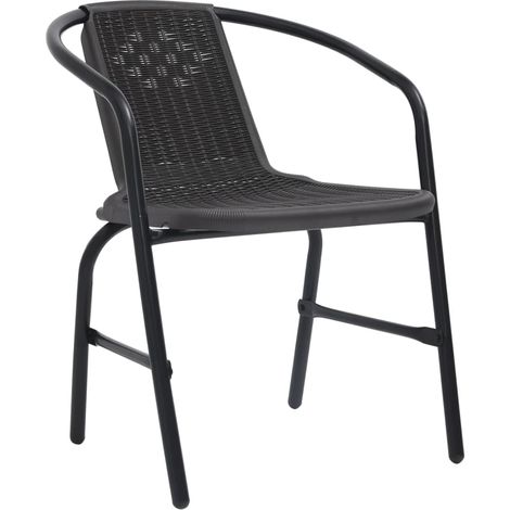 Maison Exclusive - Gartenstühle 6 Stk. Rattan-Optik Kunststoff un
