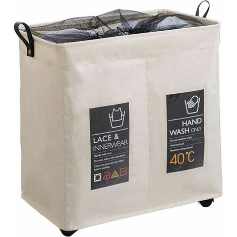 Slim Roulement Panier A Linge 2 Compartiments Avec Roues Universel Et Poignee Pliable En Tissu Oxford Panier A Linge Mesh Drawstring Vetements Sales Organisateur Avec 4 Tiges 6 Support Cartes (1/5)