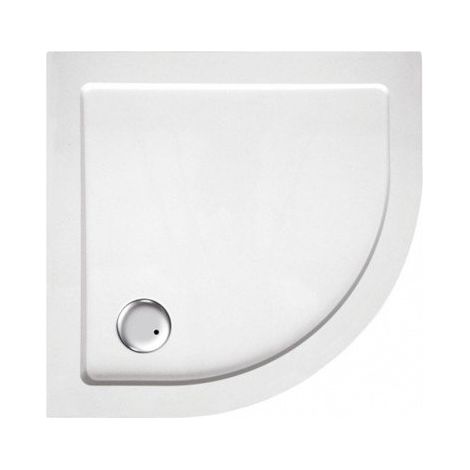 Piatto doccia 90x90 cm semicircolare ribassato EASYFLAT resina H3.5 cm MONACO Bianco (1/2)