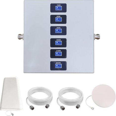 Amplificateur Repeteur Amplificateur Signal Mobile 6 Bandes Améliorez Votre 2G/3G/4G/5G (1/5)