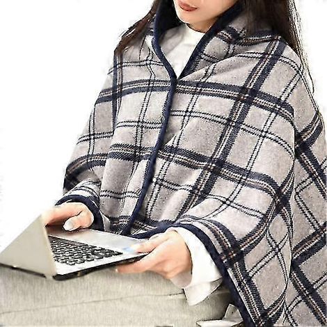 Couverture en laine à carreaux pour rester bien au chaud en hiver, idéale pour la maison ou l'école. (1/5)